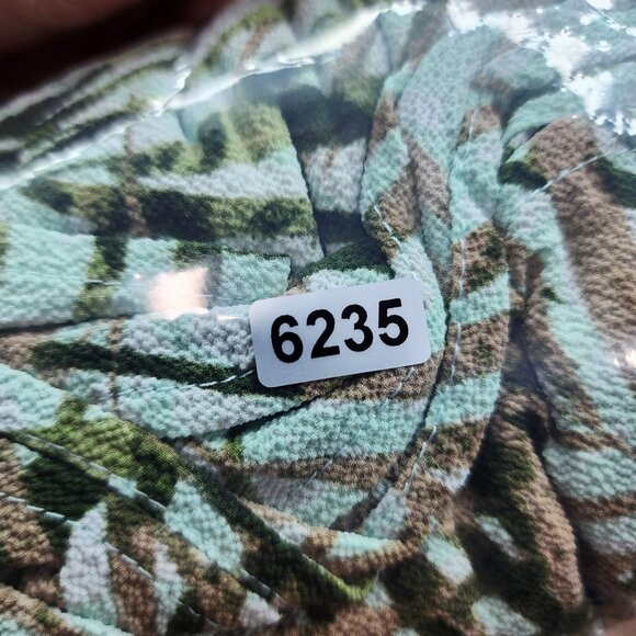 Womens Investments Tropical Leaf Print Blouse Shirt Button Up Roll Tab Sleeve XL - Picture 12 of 12